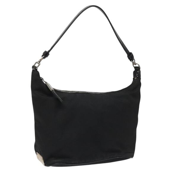 PRADA Hand Bag Nylon Black Silver - Picture 1 of 13